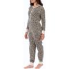 imageFruit of the Loom womens Micro Waffle Premium Thermal Union SuitAnimal Print