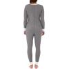 imageFruit of the Loom womens Micro Waffle Premium Thermal Union SuitSmoke Heather