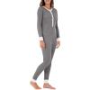 imageFruit of the Loom womens Micro Waffle Premium Thermal Union SuitSmoke Heather