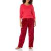 imageFruit of the Loom Womens Sueded Jersey Crew Top and Fleece Pant Sleep SetRedStarry Sky
