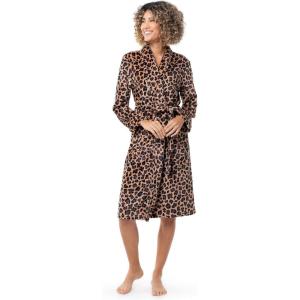 imageFruit of the Loom Womens Fleece RobeBrown Cheetah