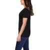 imageFruit of the Loom Womens Crafted Comfort Pima Cotton Short Sleeve TshirtsVneck  Black
