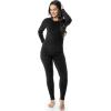imageFruit of the Loom Womens Stretch Fleece Lined Thermal Long Johns Underwear SetBlack