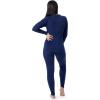 imageFruit of the Loom Womens Stretch Fleece Lined Thermal Long Johns Underwear SetIndigo Ocean