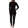 imageFruit of the Loom Womens Stretch Fleece Lined Thermal Long Johns Underwear SetPitch Black