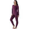 imageFruit of the Loom Womens Stretch Fleece Lined Thermal Long Johns Underwear SetPlum