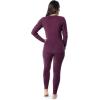 imageFruit of the Loom Womens Stretch Fleece Lined Thermal Long Johns Underwear SetPlum