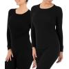 imageFruit of the Loom womens Micro Waffle Premium Thermal Underwear Tee ShirtBlackBlack