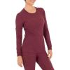 imageFruit of the Loom womens Micro Waffle Premium Thermal Underwear Tee ShirtMerlot Heather
