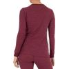 imageFruit of the Loom womens Micro Waffle Premium Thermal Underwear Tee ShirtMerlot Heather