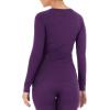 imageFruit of the Loom womens Micro Waffle Premium Thermal Underwear Tee ShirtViolet