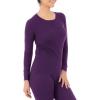 imageFruit of the Loom womens Micro Waffle Premium Thermal Underwear Tee ShirtViolet