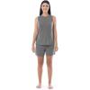 imageFruit of the Loom Womens Breathable Tank Top and Short 2 Piece Sleep SetHeather Grey