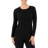 imageFruit of the Loom womens Micro Waffle Premium Thermal Underwear Tee Shirt Pajama Top Black Large US