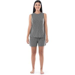 imageFruit of the Loom Womens Breathable Tank Top and Short 2 Piece Sleep SetHeather Grey
