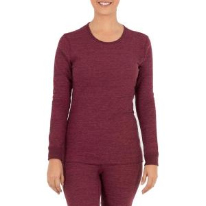 imageFruit of the Loom womens Micro Waffle Premium Thermal Underwear Tee ShirtMerlot Heather
