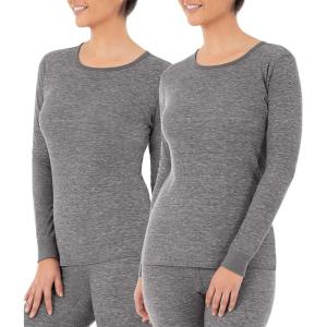 imageFruit of the Loom womens Micro Waffle Premium Thermal Underwear Tee ShirtSmoke HeatherSmoke Heather