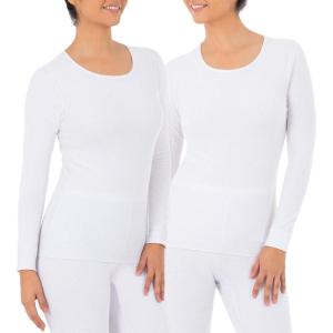 imageFruit of the Loom womens Micro Waffle Premium Thermal Underwear Tee ShirtWhiteWhite