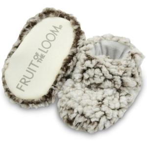 imageFruit of the Loom Cozy Thermal Wrap Booties with NonSkids for Baby Girls Boys UnisexChocolate