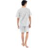 imageFruit of the Loom Mens Broadcloth Short Sleeve Pajama SetNaturalGreen Plaid