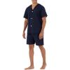 imageFruit of the Loom Mens Broadcloth Short Sleeve Pajama SetNavy