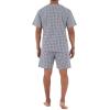 imageFruit of the Loom Mens Broadcloth Short Sleeve Pajama SetWhiteNavy Check