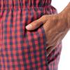 imageFruit of the Loom Mens Jersey Henley Top and Broadcloth Pant Sleep Pajama SetNavyRed Plaid