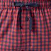 imageFruit of the Loom Mens Jersey Henley Top and Broadcloth Pant Sleep Pajama SetNavyRed Plaid