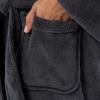 imageFruit of the Loom Mens Solid Plush Fleece RobeGrey
