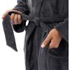 imageFruit of the Loom Mens Solid Plush Fleece RobeGrey