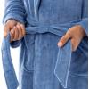 imageFruit of the Loom Mens Solid Plush Fleece RobeMedium Blue