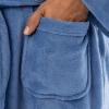 imageFruit of the Loom Mens Solid Plush Fleece RobeMedium Blue