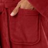 imageFruit of the Loom Mens Solid Plush Fleece RobeRed