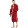 imageFruit of the Loom Mens Solid Plush Fleece RobeRed