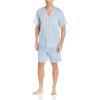 imageFruit of the Loom Mens Broadcloth Short Sleeve Pajama SetRoyal Stripe