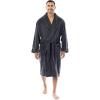 imageFruit of the Loom Mens Solid Plush Fleece RobeGrey