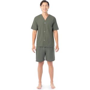 imageFruit of the Loom Mens Broadcloth Short Sleeve Pajama SetGreen