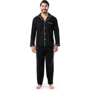 imageFruit of the Loom Mens Jersey Knit Pajama Sleep SetBlack