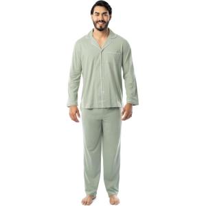 imageFruit of the Loom Mens Jersey Knit Pajama Sleep SetGreen