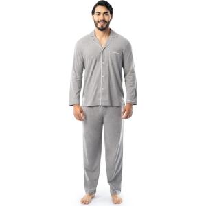 imageFruit of the Loom Mens Jersey Knit Pajama Sleep SetGrey