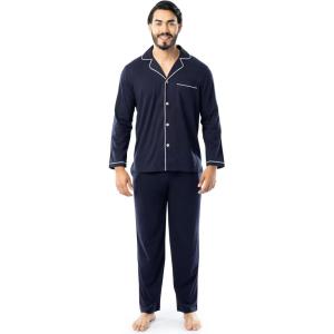imageFruit of the Loom Mens Jersey Knit Pajama Sleep SetNavy