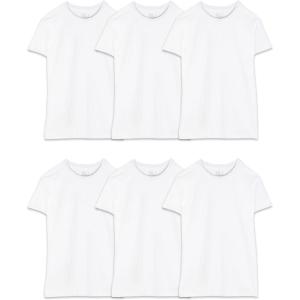 imageFruit of the Loom Mens Undershirts Moisture Wicking ampamp Tag Free Short Sleeve Crew TShirtsBig Man  White  6 Pack