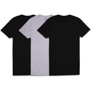 imageFruit of the Loom Mens Undershirts Moisture Wicking ampamp Tag Free Short Sleeve Crew TShirtsBlackGrey  3 Pack
