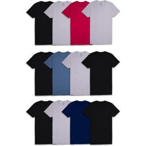 imageFruit of the Loom Mens Undershirts Moisture Wicking ampamp Tag Free Short Sleeve Crew TShirtsColors May Vary  12 Pack