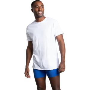 imageFruit of the Loom Mens Undershirts Moisture Wicking ampamp Tag Free Short Sleeve Crew TShirtsWhite  72 Pack