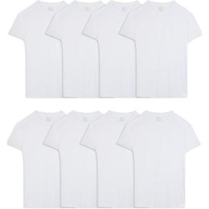 imageFruit of the Loom Mens Undershirts Moisture Wicking ampamp Tag Free Short Sleeve Crew TShirtsWhite  8 Pack
