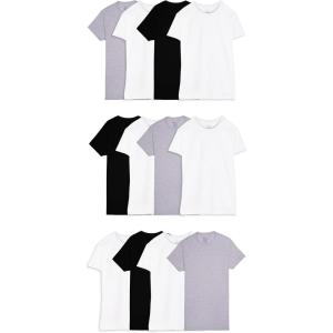 imageFruit of the Loom Mens Undershirts Moisture Wicking ampamp Tag Free Short Sleeve Crew TShirtsWhiteBlackGrey  12 Pack