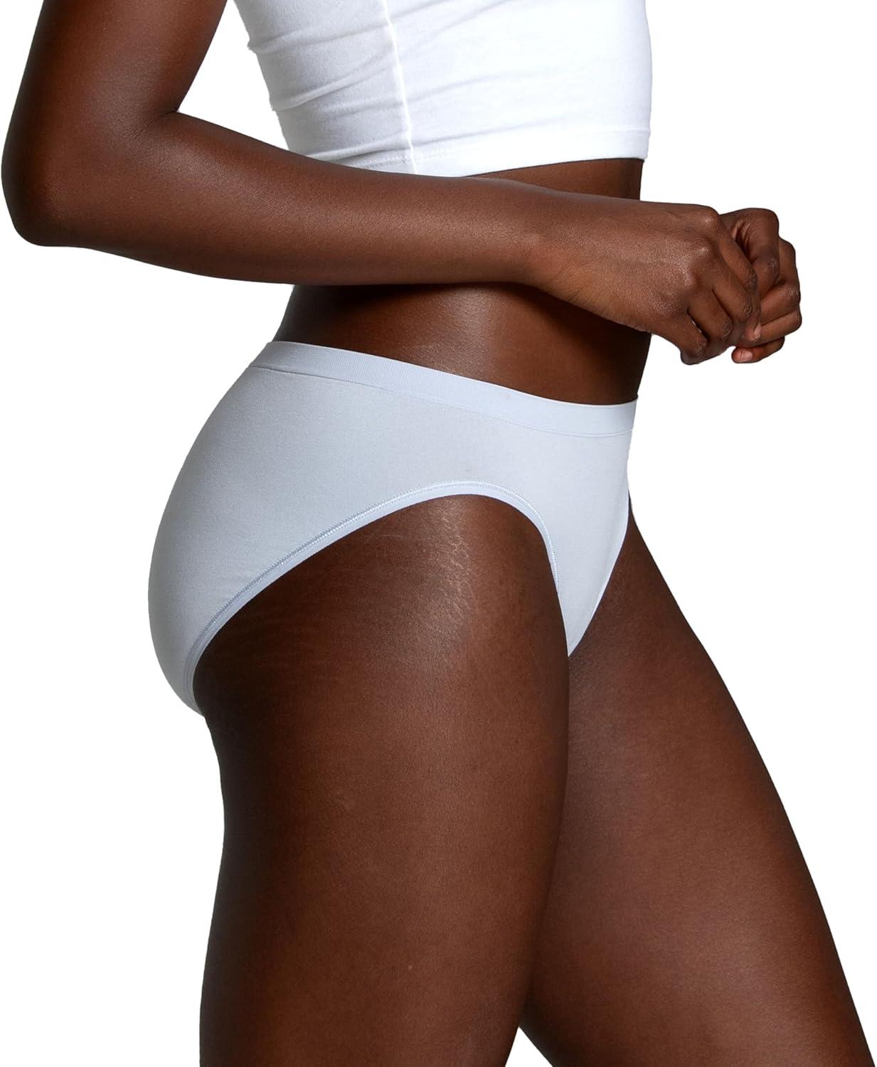 imageFruit of the Loom Womens No Show Seamless Underwear Amazing Stretch ampamp No Panty Lines Available in Plus SizeBikini  6 Pack  Assorted Color Neutrals