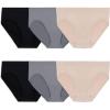 imageFruit of the Loom Womens No Show Seamless Underwear Amazing Stretch ampamp No Panty Lines Available in Plus SizeBikini  6 Pack  Assorted Color Neutrals