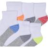 imageFruit Of the Loom Boys 10 Pair Pack Dual Defense Cushioned Comfort SocksWhite Assort